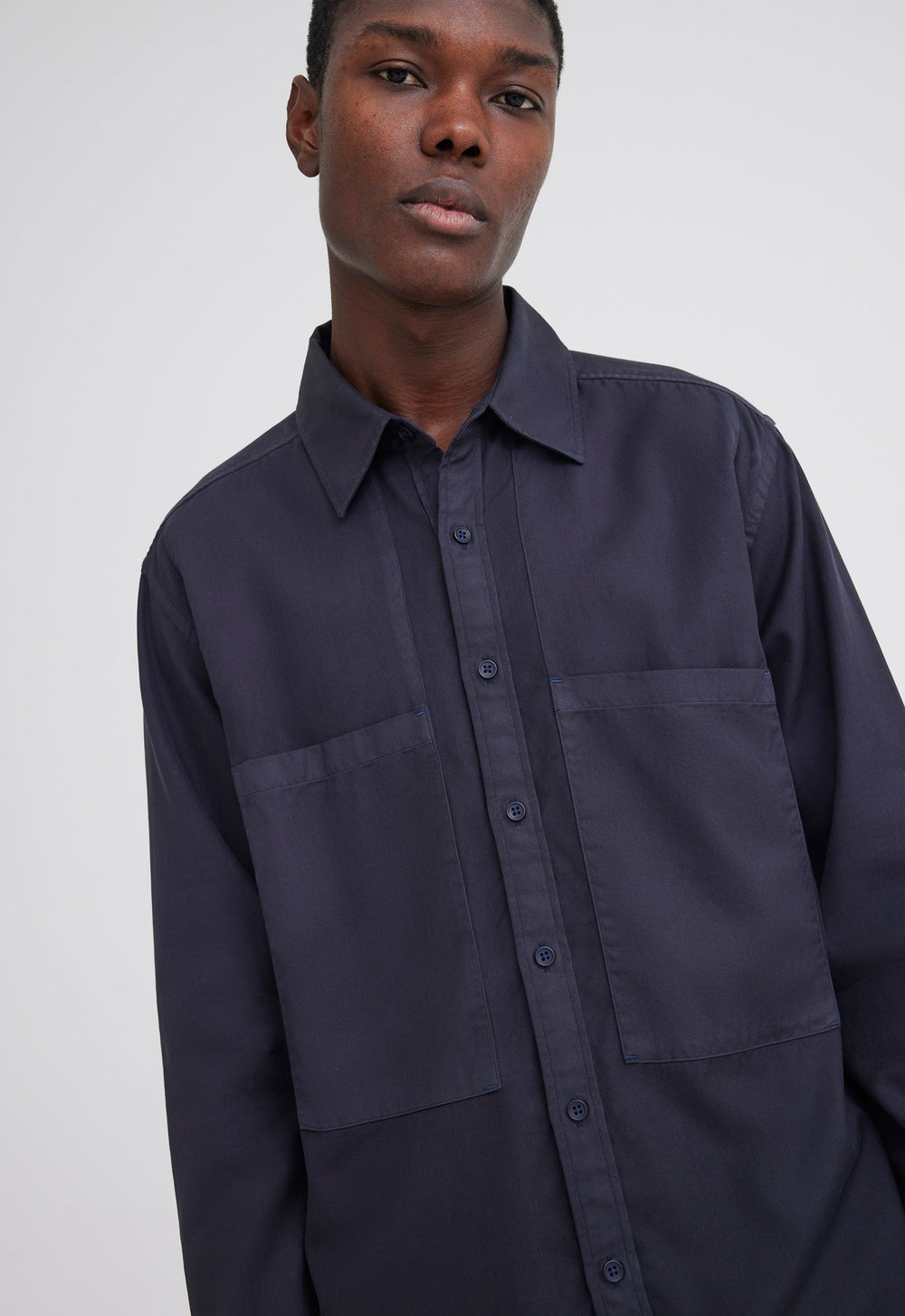 Jac+Jack Cavan Cotton Shirt - Darkest Navy